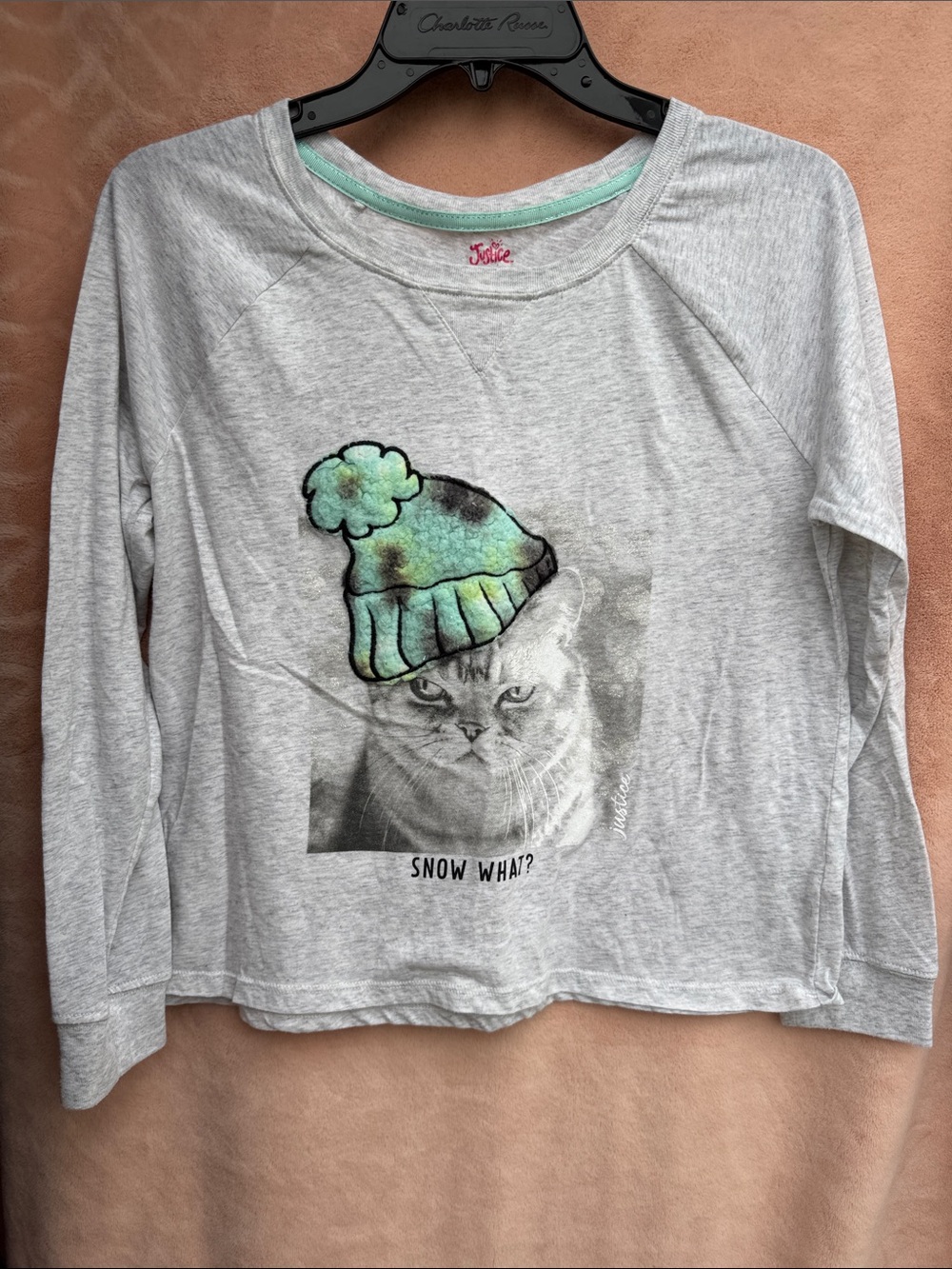 Girls L 12/14 Long Sleeve Grumpy Cat TShirt